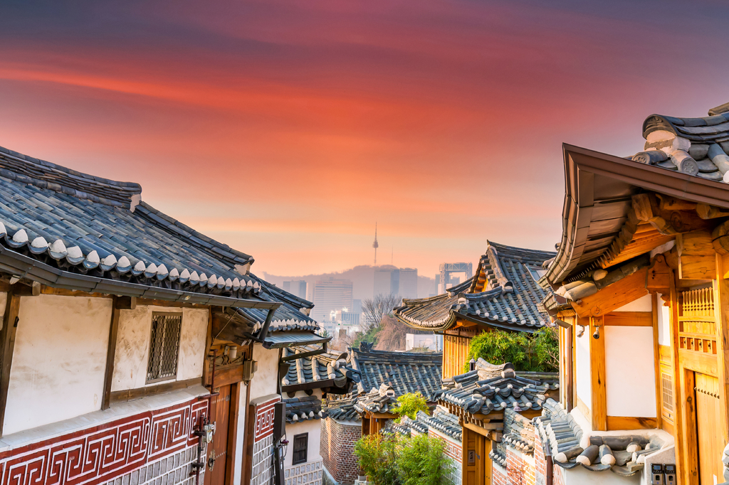 Lais Puzzle - Bukchon Hanok Dorf in Seoul City, traditionelles koreanisches Gebäude im alten Stil, Seoul, Südkorea - 2.000 Teile p-318018