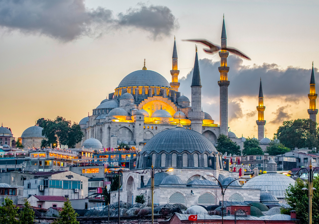 Lais Puzzle - Süleymaniye-Moschee Die Süleymaniye-Moschee ist eine osmanische kaiserliche Moschee auf dem Dritten Hügel in Istanbul, Türkei - 1.000 Teile p-319901