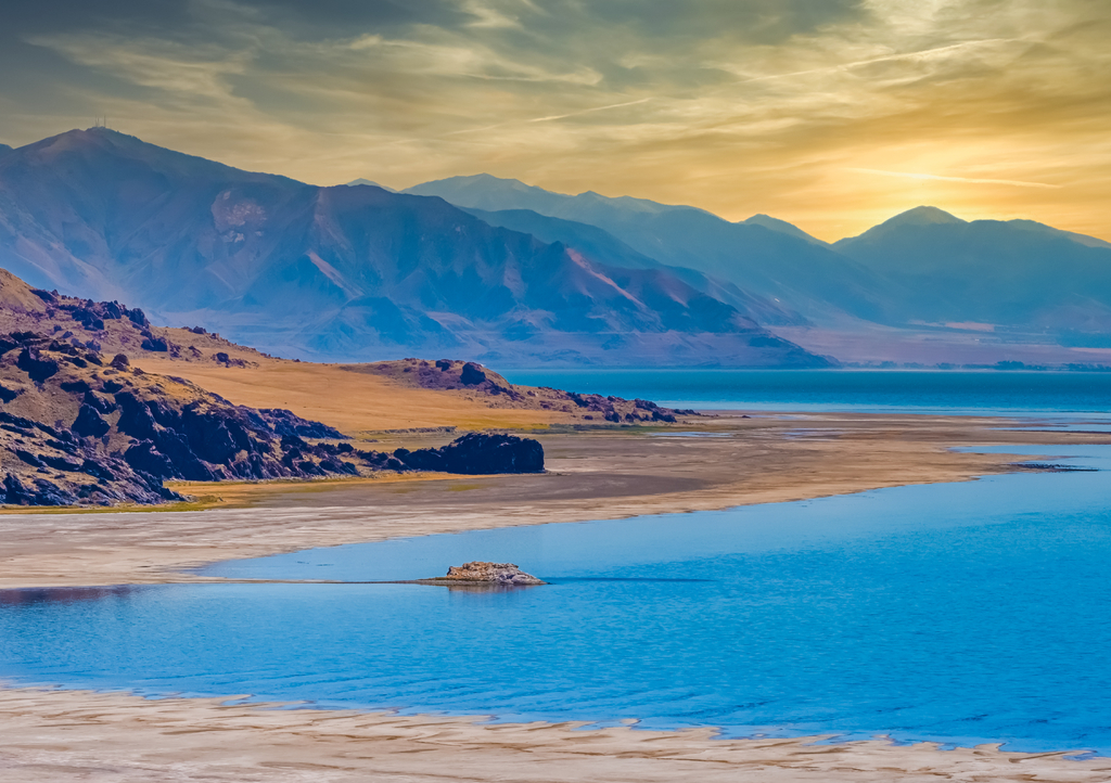 Lais Puzzle - Antelope Island, die größte der zehn Inseln im Großen Salzsee, Antelope Island State Park, Utah, USA - 1.000 Teile p-321917