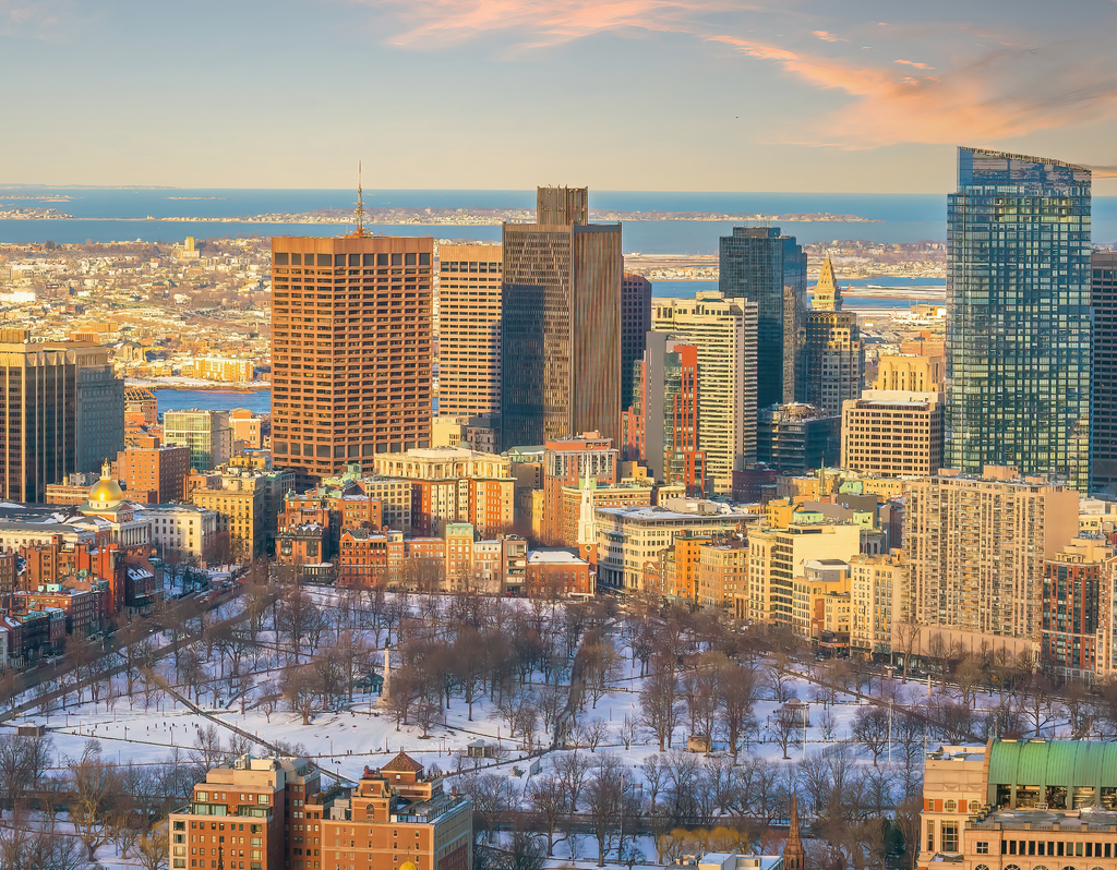 Lais Puzzle - Innenstadt von Boston Stadt Skyline Stadtbild von Massachusetts in Vereinigte Staaten - 40, 100, 200, 500, 1.000 & 2.000 Teile p-322741