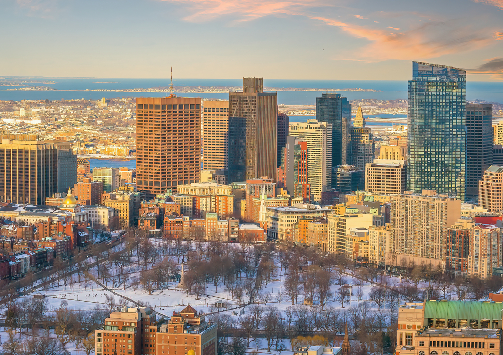 Lais Puzzle - Innenstadt von Boston Stadt Skyline Stadtbild von Massachusetts in Vereinigte Staaten - 1.000 Teile p-322745