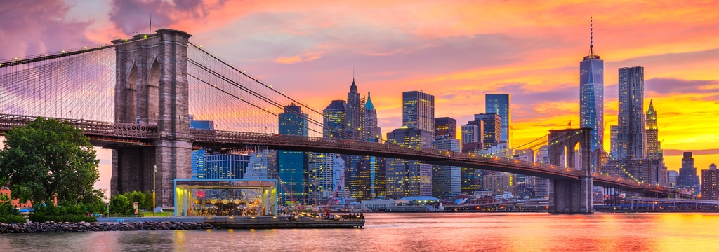 Lais Puzzle - Lower Manhattan Skyline und Brooklyn Bridge New York, Panorama - 1.000 Teile p-324962