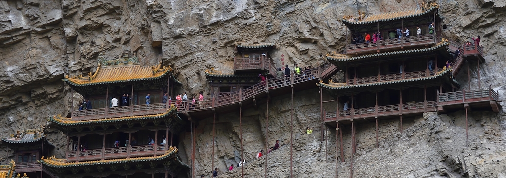 Lais Puzzle - Xuan Kong Si, oder Hängender Tempel, Beiyue Hengshan Berg, China, Panorama - 1.000 Teile p-325232
