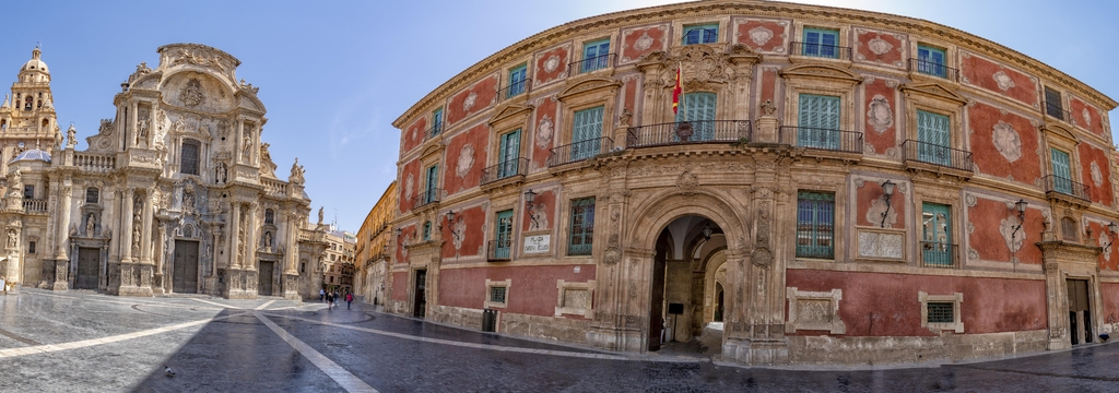 Lais Puzzle - Außenansicht des Bischofspalastes von Murcia, Panorama - 1.000 Teile p-325587