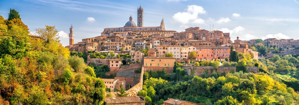 Lais Puzzle - Die Skyline der italienischen Innenstadt von Siena, Panorama - 1.000 Teile p-325766