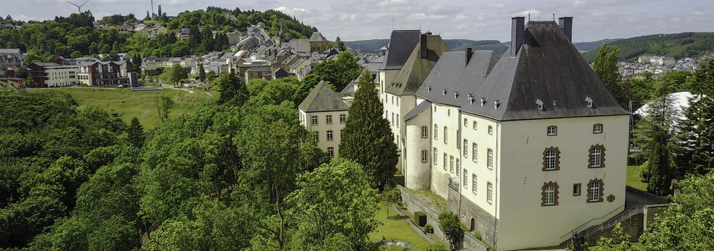 Lais Puzzle - Wiltz Schloss und Seniorenheim, Luxemburg, Panorama - 1.000 Teile p-326455
