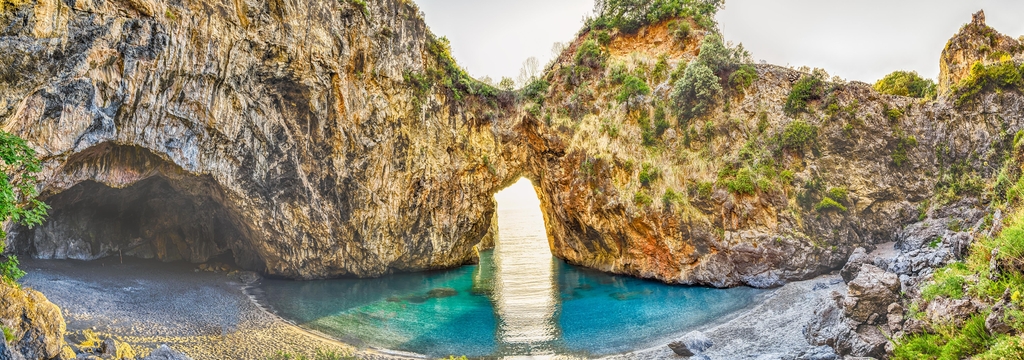 Lais Puzzle - Arcomagno Beach an der Küste der Zedern, Tyrrhenisches Meer, Panorama - 1.000 Teile p-326717
