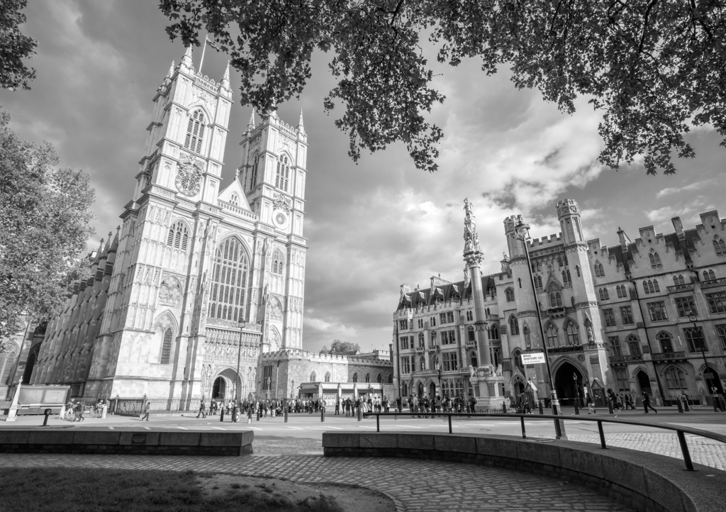 Lais Puzzle - Westminster Abbey Kirche in London, UK in schwarz weiß - 1.000 Teile p-330906