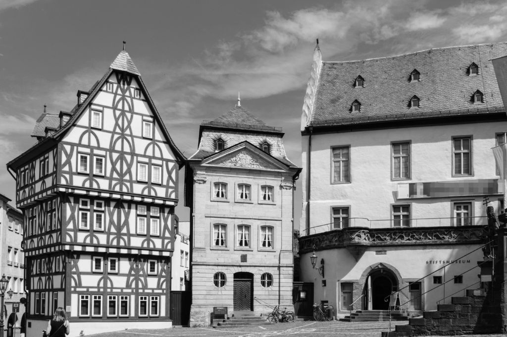 Lais Puzzle - Stiftsplatz Aschaffenburg in schwarz weiß - 2.000 Teile p-331120