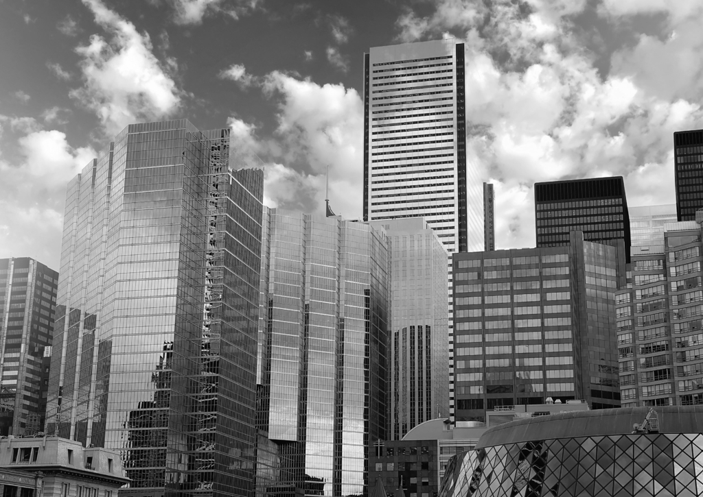 Lais Puzzle - Skyline des Finanzdistrikts von Toronto in schwarz weiß - 500, 1.000 & 2.000 Teile p-331142