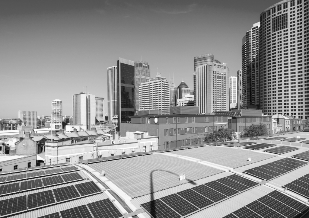 Lais Puzzle - Sydney, die Stadt der Sonnenkollektoren in schwarz weiß - 1.000 Teile p-332211