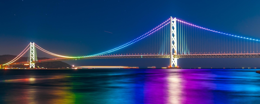 Lais Puzzle - Akashi Kaikyo Brücke am Hafen von Kobe, Japan, Panorama - 2.000 Teile p-333665