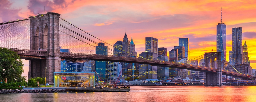 Lais Puzzle - Lower Manhattan Skyline und Brooklyn Bridge New York, Panorama - 2.000 Teile p-334255