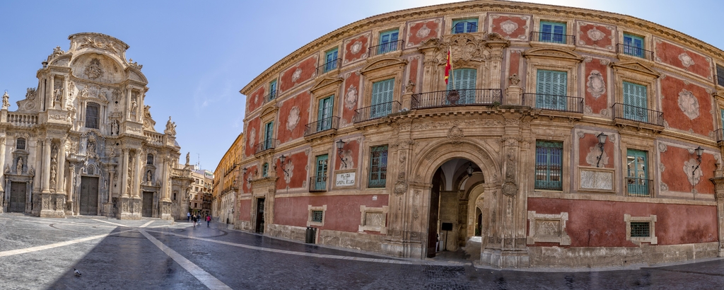 Lais Puzzle - Außenansicht des Bischofspalastes von Murcia, Panorama - 2.000 Teile p-334880