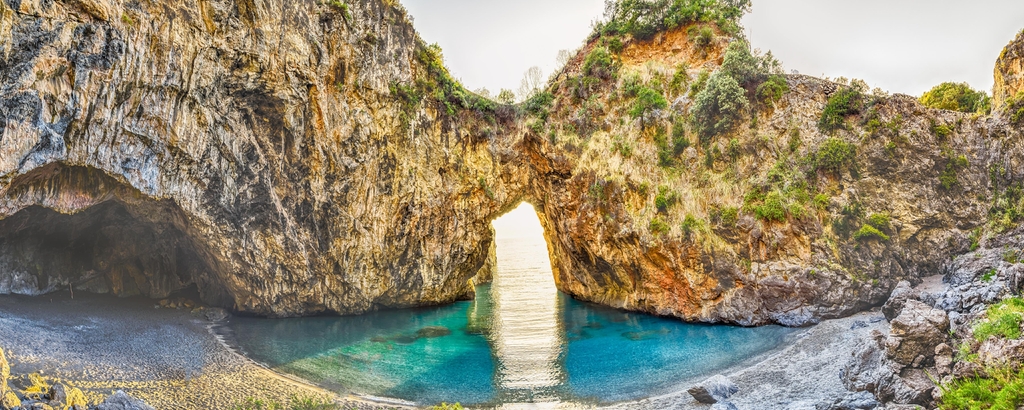 Lais Puzzle - Arcomagno Beach an der Küste der Zedern, Tyrrhenisches Meer, Panorama - 2.000 Teile p-335186