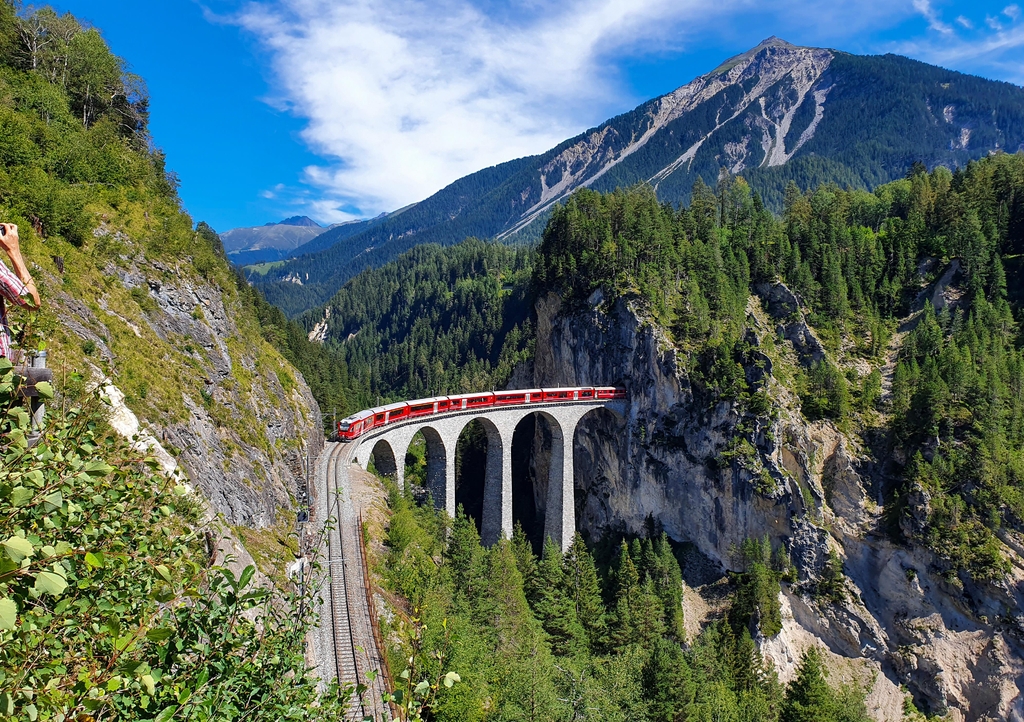 Lais Puzzle - Landwasserviadukt in Fillisur an einem schönen Sommertag, Graubünden, Schweiz - 1.000 Teile p-342799