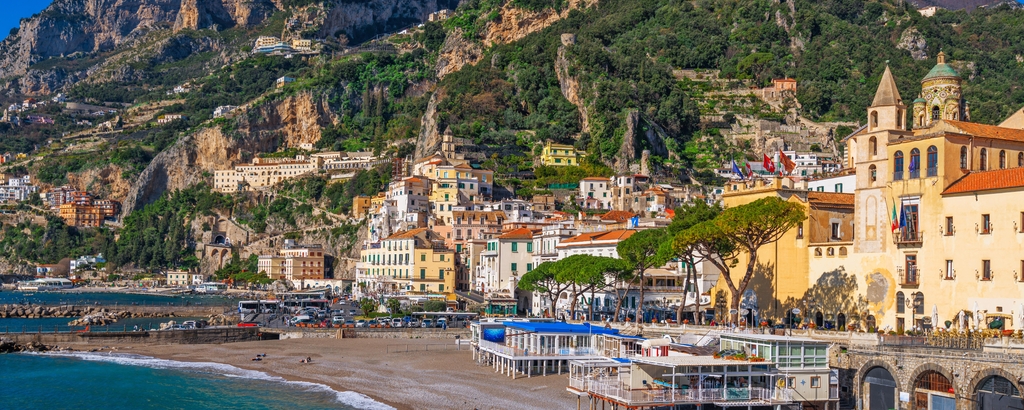 Lais Puzzle - Amalfi, Italien Küstenstadt-Silhouette am Tyrrhenischen Meer - 2.000 Teile p-344245