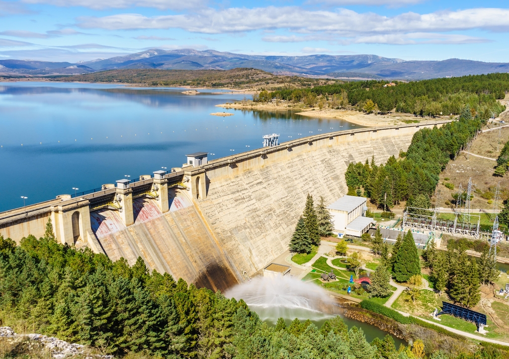 Lais Puzzle - Staudamm und Wasserkraftwerk in der Gemeinde Embalse de Aguilar de Campoo - 1.000 Teile p-344469