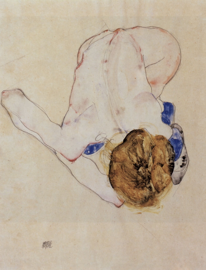 Lais Puzzle - Egon Schiele - Nach vorn gebeugter weiblicher Akt - 1.000 Teile p-348389