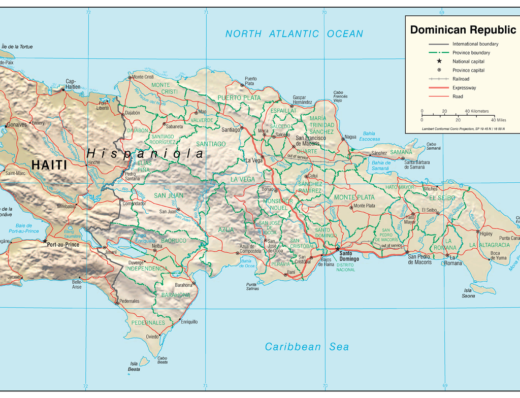 Lais Puzzle - Physische Landkarte Dominikanische Republik - 1.000 Teile p-348482