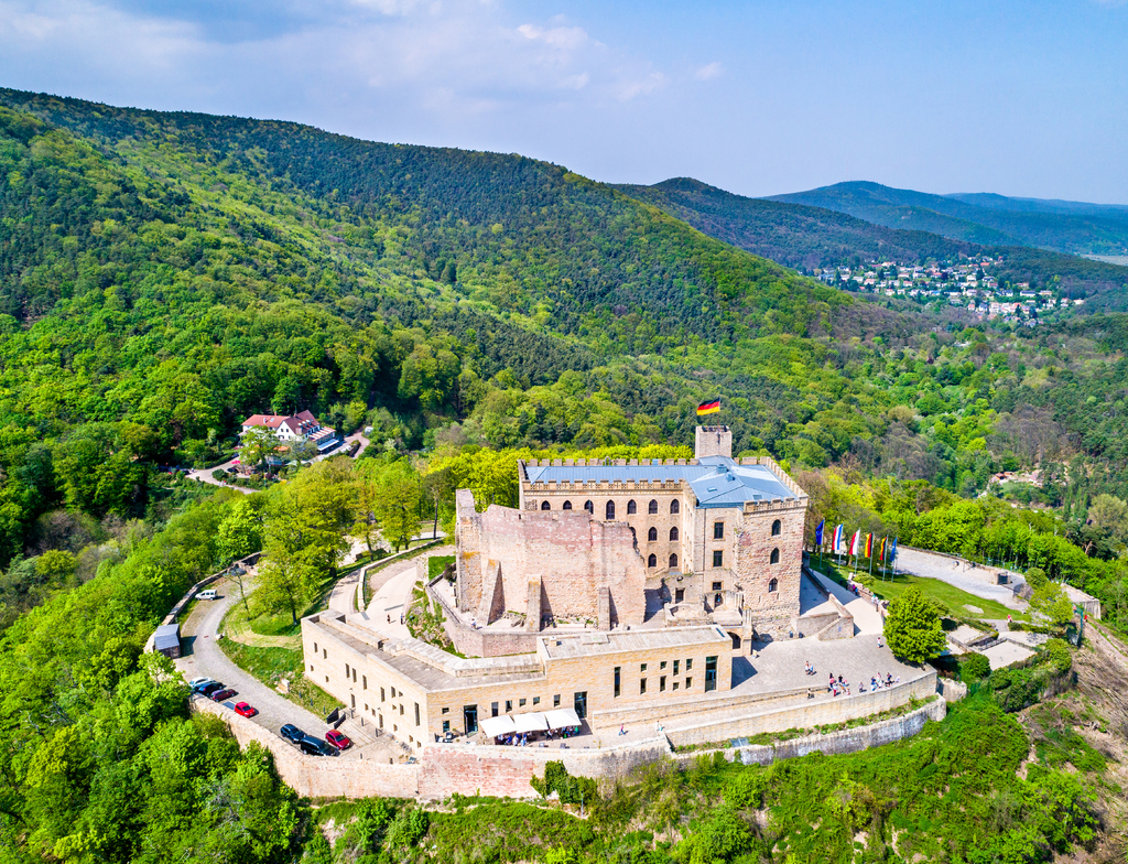 Lais Puzzle - Hambacher Schloss oder Hambach Castle, Luftaufnahme. Rheinland-Pfalz, Deutschland - 1.000 Teile p-349303