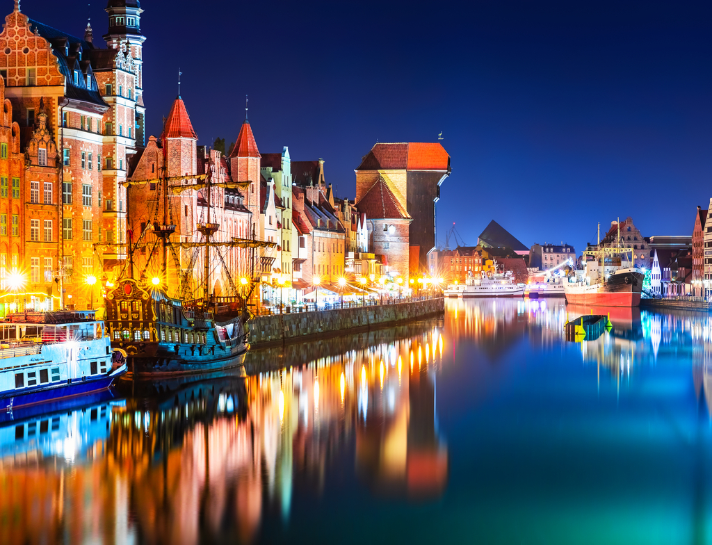 Lais Puzzle - Nachtansicht der Altstadt von Gdansk, Polen - 1.000 Teile p-349370