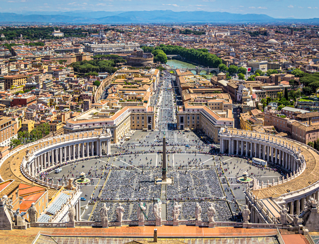 Lais Puzzle - Blick auf den Petersplatz vom Petersdom aus, Vatikan, Rom, Italien - 1.000 Teile p-349422