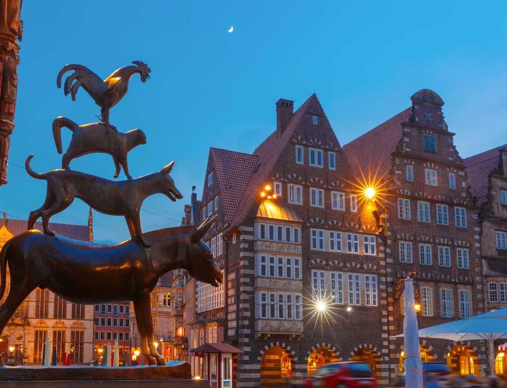 Lais Puzzle - Ansicht der berühmten Statue in Bremen, Deutschland - 1.000 Teile p-349609