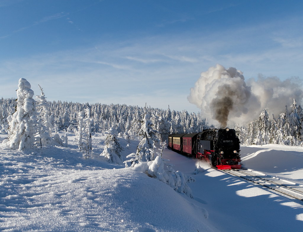 Lais Puzzle - Die Brockenbahn mit der Lok 99 7241-5 der Harzer-Schmalspurbahne - 1.000 Teile p-350401