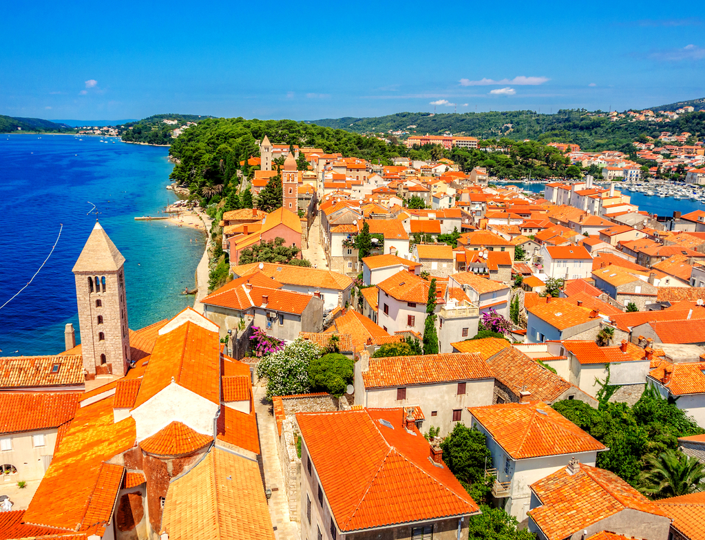 Lais Puzzle - Stadt Rab auf kroatischer Insel von oben - 1.000 Teile p-351767