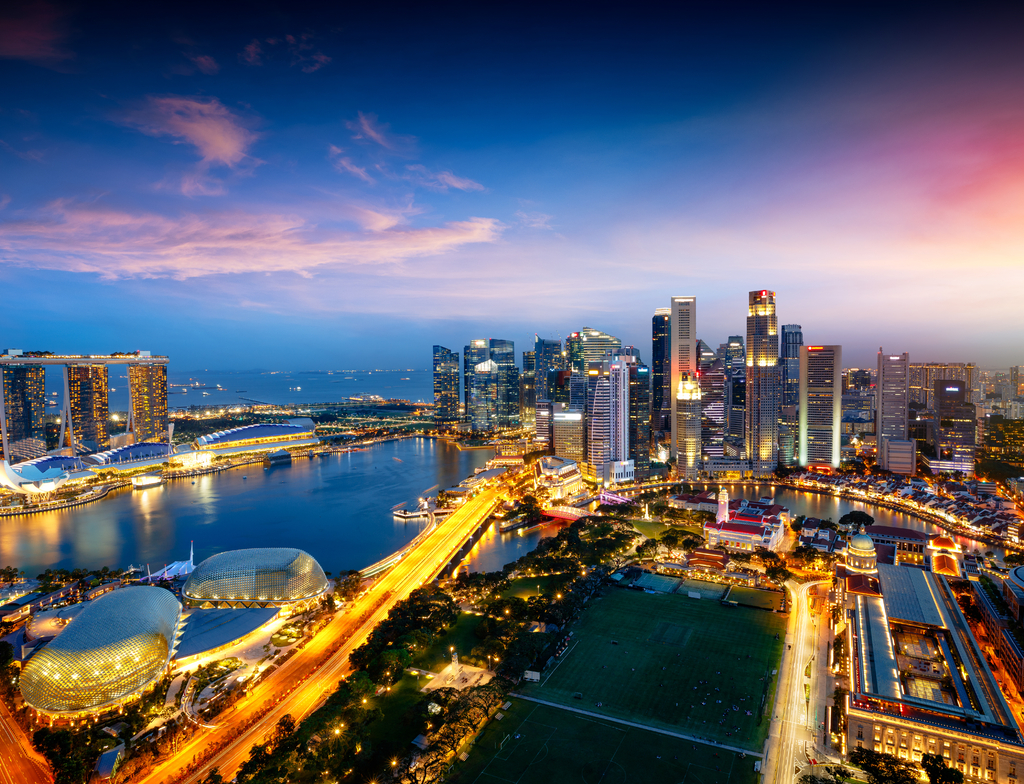 Lais Puzzle - Skyline der Stadt Singapur, Geschäftsviertel von Singapur, Singapur - 1.000 Teile p-352181
