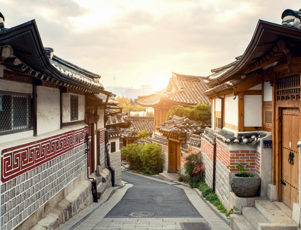 Lais Puzzle - Traditionelle koreanische Architektur im Hanok-Dorf Bukchon in Seoul, Südkorea - 1.000 Teile p-352316