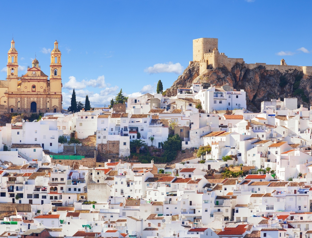 Lais Puzzle - Olvera Stadt, als das Tor der weißen Städte Route in der Provinz Cadiz, Spanien - 1.000 Teile p-353952