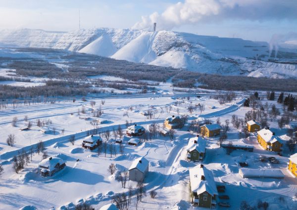 1000-Teile Puzzle „Winter In Kiruna“ – Drohnenfoto Der Nördlichsten Stadt Schwedens, Lappland