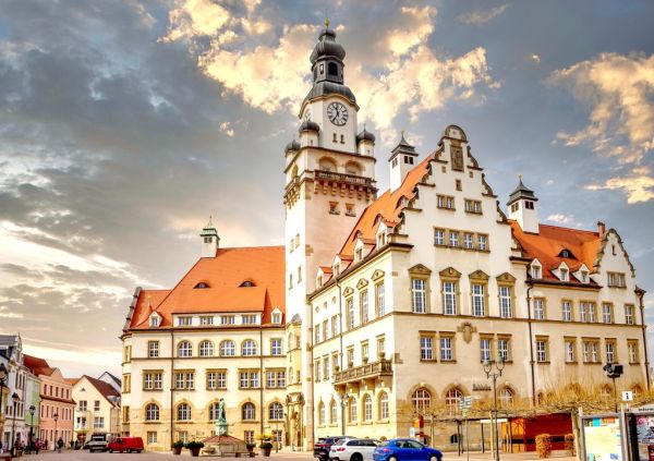 1000 Teile Puzzle „Blick Auf Halle Saale“ – Hochwertig Gestanzt, Mit Motiv-Schachtel
