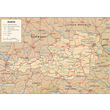 Lais Puzzle - Physische Landkarte Österreich - 1.000 Teile