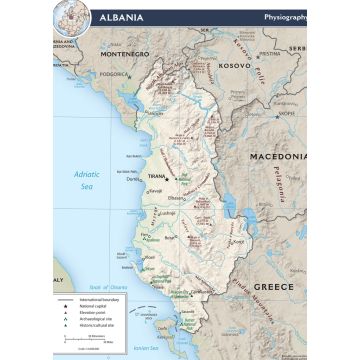 Lais Puzzle - Physische Landkarte Albanien - 1.000 Teile