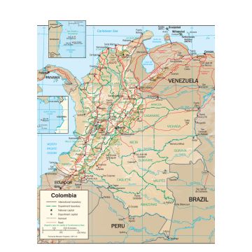 Lais Puzzle - Physische Landkarten Kolumbien - 1.000 Teile