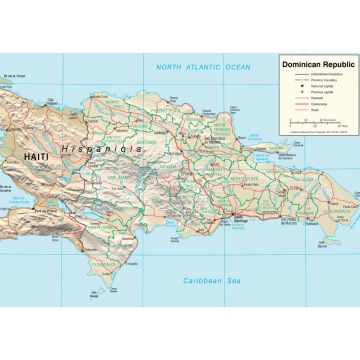 Lais Puzzle - Physische Landkarte Dominikanische Republik - 1.000 Teile
