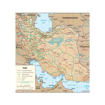 Lais Puzzle - Physische Landkarte Iran - 1.000 Teile