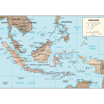 Lais Puzzle - Physische Landkarte Indonesien - 1.000 Teile