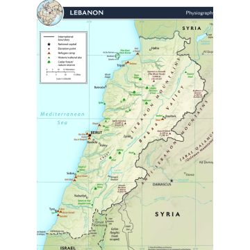 Lais Puzzle - Physische Landkarte Libanon - 1.000 Teile