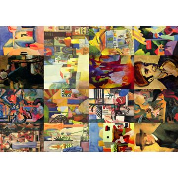 Lais Puzzle - Collage 16 Bilder August Macke II - 1.000 Teile