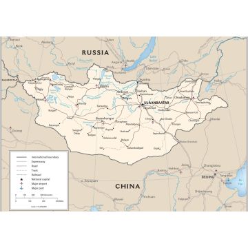 Lais Puzzle - Transportkarte Mongolei - 1.000 Teile