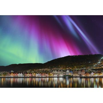 Lais Puzzle - Bergen Norwegen mit Nordlicht - 1.000 Teile