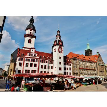 Lais Puzzle - Altes und Neues Rathaus am Marktplatz in Chemnitz - 500 & 1.000 Teile