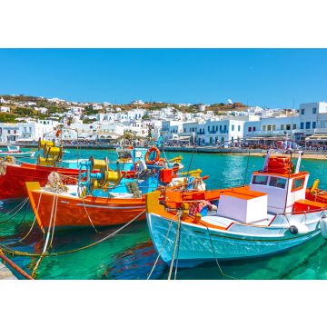 Lais Puzzle - Hafen mit Booten in Mykonos - 100, 200, 500 & 1.000 Teile
