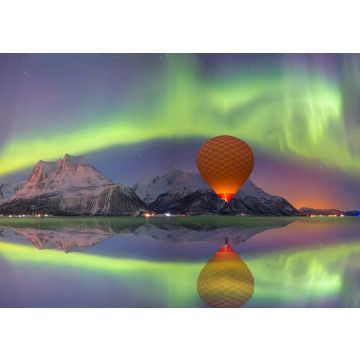 Lais Puzzle - Heißluftballon über Tromsö, Norwegen, mit spektakulärem Nordlicht - 500 & 1.000 Teile