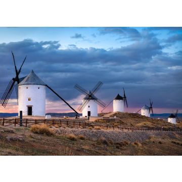 Lais Puzzle - Windmühlen von Consuegra im Sonnenuntergang, Castilla-La Mancha, Spanien - 100, 200, 500 & 1.000 Teile