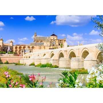 Lais Puzzle - Cordoba, Spanien. Die römische Brücke und Moschee (Kathedrale) am Fluss Guadalquivir. - 1.000 Teile